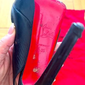 Christian Louboutin leather Corneille sling back 120mm pump closed toe